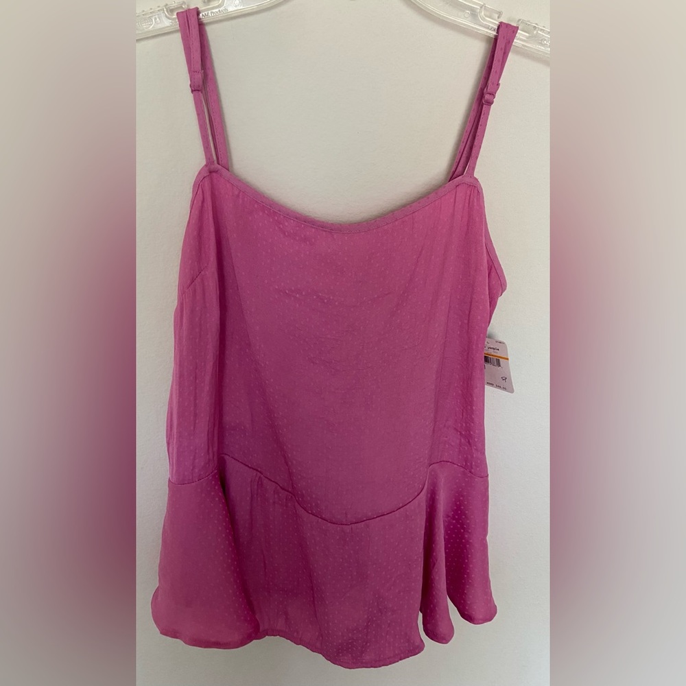 Free People Women’s pink flowy blouse tank peplum top